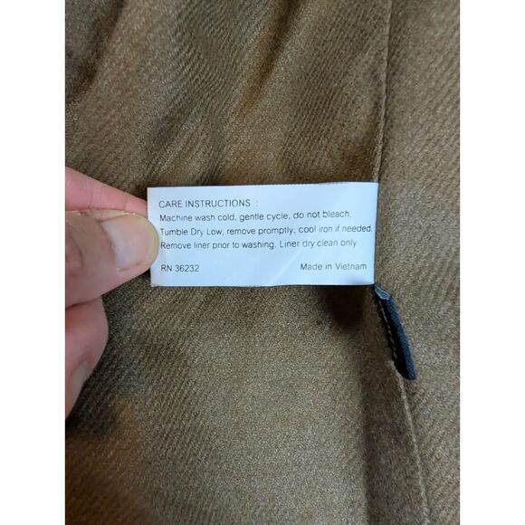 Gallery Womens PS Lined Jacket Coat Beige Hooded Zip Snap Drawstring Pockets - Picture 10 of 10